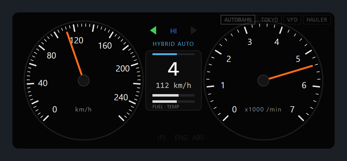 Cockpit Skins: Autobahn twin dials